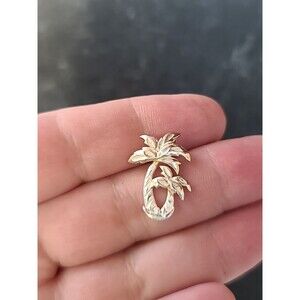 925 Sterling Silver Two Toned Palm Tree Pendant Vintage